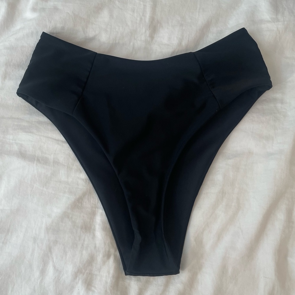 ⚡️SHEIN Bandeau High Waist Swimsuit Set Strapless Bikini Top Cheeky Bottoms | M - Picture 7 of 9